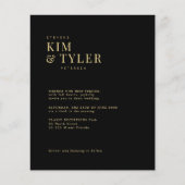 Moderne Goldtypografie-Hochzeitseinladung Flyer (Vorne)