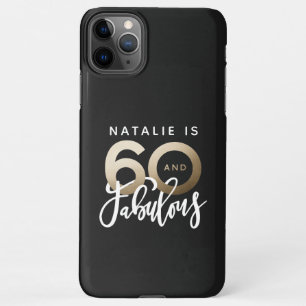 Moderne Goldtypografie zum 60. Geburtstag iPhone 11Pro Max Hülle