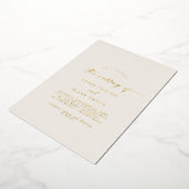 Moderne Goldumlaufskripte | Elfenbeinkühe Folieneinladung (Gedreht)