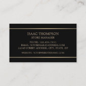 Moderne Goldverkleidung, Juweler Visitenkarte (Rückseite)