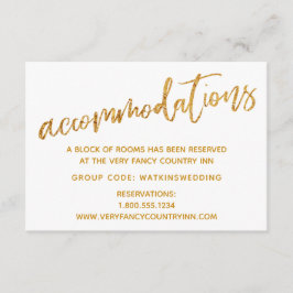 Moderne Goldwaves auf weißen Hochzeitshäusern Begleitkarte