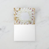 Moderne goldweiße Blume | 18. Geburtstag Karte (Innenseite)