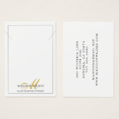 Moderne goldweiße Mit Monogramm Schmuckverkleidung (Vorne & Hinten)