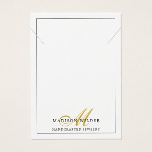 Moderne goldweiße Mit Monogramm Schmuckverkleidung