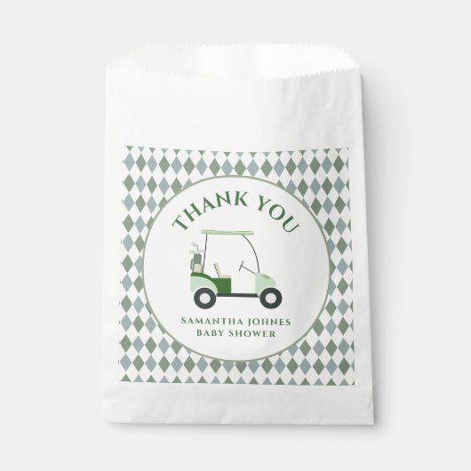 Moderne Golf Baby Dusche Geschenktütchen (Vorderseite)