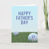 Moderne Golf Ball Golfer Vater Vatertag Card Karte (Vorderseite)