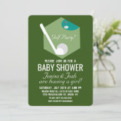 Moderne Golf Ball Theme Boy Baby Dusche Einladung (Stehend Vorderseite)