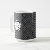 Moderne Golf Equipment Motif und Monogram Kaffeetasse (Vorderseite Links)