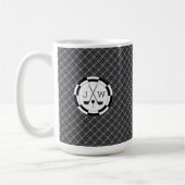 Moderne Golf Equipment Motif und Monogram Kaffeetasse (Links)