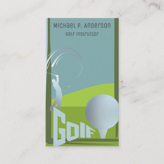 Moderne Golf-Instruktor Golf-Klasse Business Card Visitenkarte (Vorderseite)