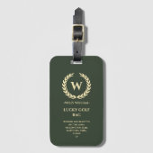 MODERNE GOLF MONOGRAM LUCKY GOLF BAG GEPÄCKANHÄNGER (Vorderseite Vertikal)