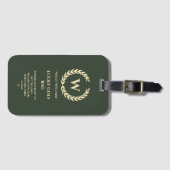 MODERNE GOLF MONOGRAM LUCKY GOLF BAG GEPÄCKANHÄNGER (Vorderseite (Horizontal))