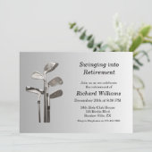 Moderne Golf Sport Golfclubs Einladung (Stehend Vorderseite)