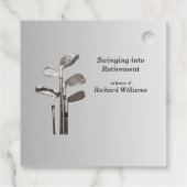 Moderne Golf Sport Golfclubs Geschenkanhänger (Rückseite)