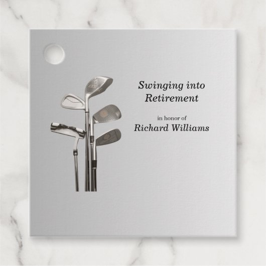 Moderne Golf Sport Golfclubs Geschenkanhänger (Vorderseite)