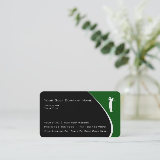 Moderne Golf-Thema-Visitenkarten Visitenkarte (Stehend Vorderseite)