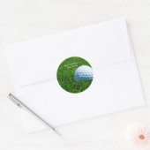 Moderne Golf Theme Werbeplakette Runder Aufkleber (Umschlag)