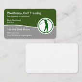 Moderne Golf-Training-Kurse Business Cards Visitenkarte (Vorne/Hinten)