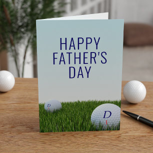 Moderne Golfball-Golfer-Vater-Tag-Karte Karte