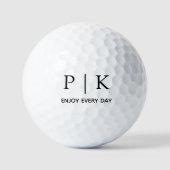 Moderne Golfbälle mit Monogramm im 12er-Pack (Vorderseite)
