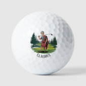 Moderne Golfer Funny Illustration Custom Bad Strok Golfball (Vorderseite)