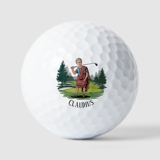 Moderne Golfer Funny Illustration Custom Bad Strok Golfball (Vorderseite)