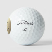 Moderne Golfer Monogram Initials Gold Golfball (Logo)