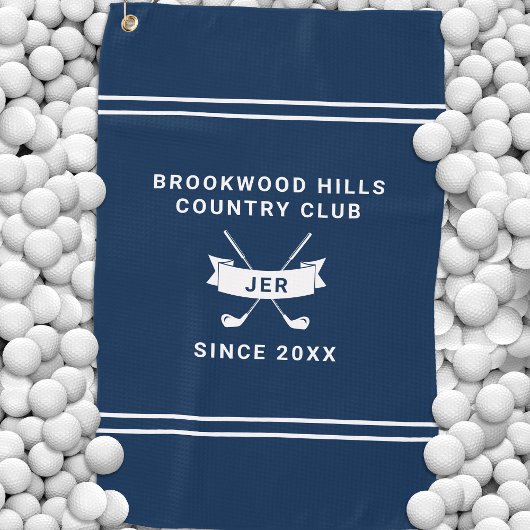 Moderne Golfer Monogramm Anfangsbuchstaben Golfsch Golfhandtuch