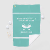 Moderne Golfer Monogramm Anfangsbuchstaben Golfsch Golfhandtuch (Insitu)