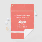 Moderne Golfer-Monogramm-Initialen Golfschläger Ko Golfhandtuch (Insitu)
