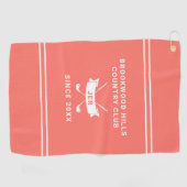 Moderne Golfer-Monogramm-Initialen Golfschläger Ko Golfhandtuch (Horizontal)