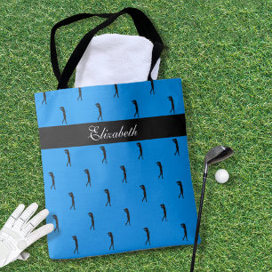 Moderne Golferin Blau Benutzername  Tasche