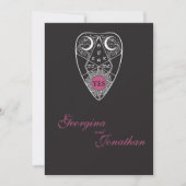 Moderne gotische Planchette-Hochzeit Einladung (Vorderseite)