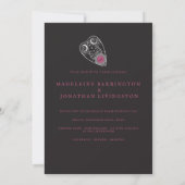 Moderne gotische Planchette-Hochzeit Einladung (Rückseite)