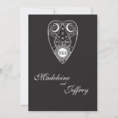 Moderne gotische Planchette-Hochzeit Einladung (Vorderseite)