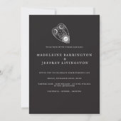 Moderne gotische Planchette-Hochzeit Einladung (Rückseite)