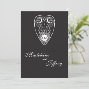 Moderne gotische Planchette-Hochzeit Einladung