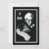 Moderne gotische qr-Hochzeit Einladung (Vorderseite)