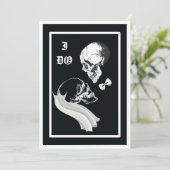 Moderne gotische qr-Hochzeit Einladung (Stehend Vorderseite)