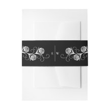 Moderne gotische Rose Wirbel Schwarz-Weiß-Hochzeit