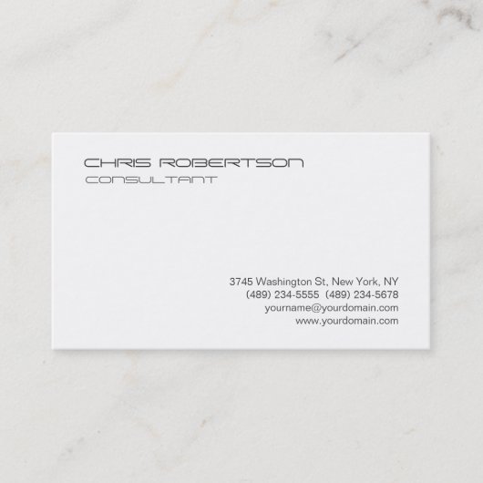 Moderne gotische Schwarz-weiße attraktive Visitenk Visitenkarte (Vorderseite)