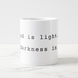 Moderne "Gott ist Licht" Jumbo-Kaffeetasse Jumbo-Tasse