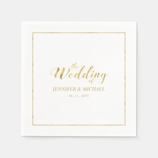 Moderne Gotteszitschrift Hochzeitsempfang Napkin Serviette (Vorderseite)