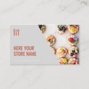 Moderne Gourmet Food Foto Catering Business Card Visitenkarte