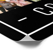 Moderne GRAD 13 x Foto Collage Graduation Party Poster (Ecke)