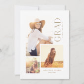 Moderne Grad 3 Foto Collage Gold Ankündigung (Vorderseite)