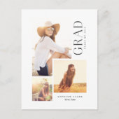 Moderne Grad 3 FotoCollage Ankündigungspostkarte (Vorderseite)