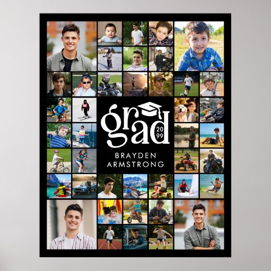 Moderne Grad 42 Foto Collage Fett Typ Cap Poster (Vorne)