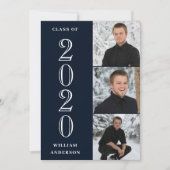 Moderne Grad 4 FOTO Collage Graduation Party Einladung (Vorderseite)