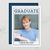 Moderne Grad Abschluss Ankündigung Einladung (Vorne/Hinten)
